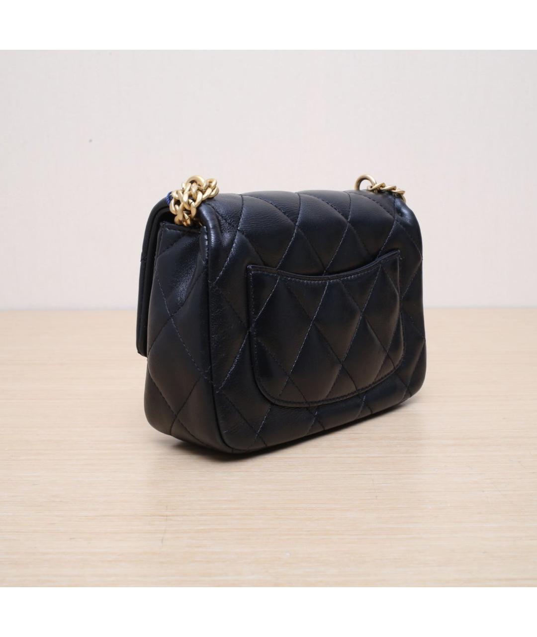 CHANEL Черная кожаная сумка через плечо, фото 6