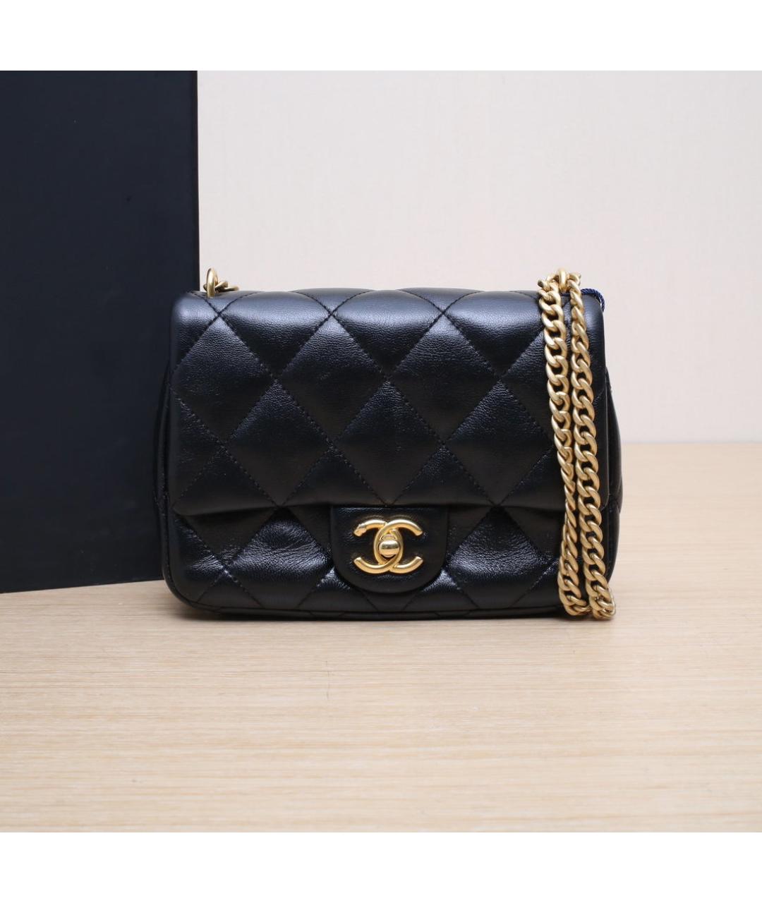 CHANEL Черная кожаная сумка через плечо, фото 2