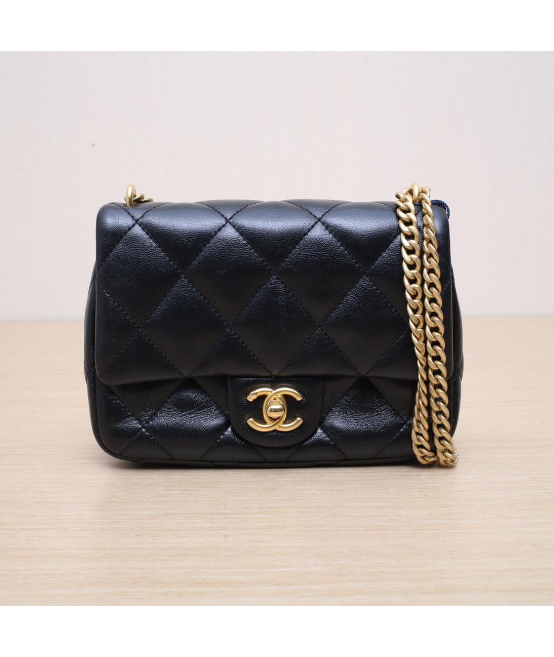CHANEL Черная кожаная сумка через плечо, фото 3