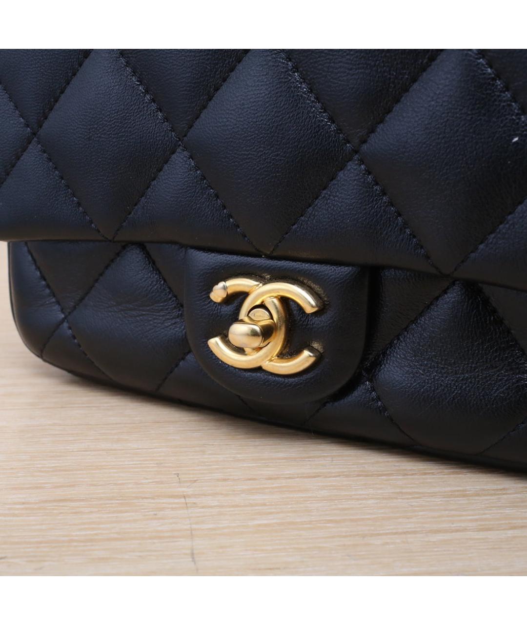 CHANEL Черная кожаная сумка через плечо, фото 8