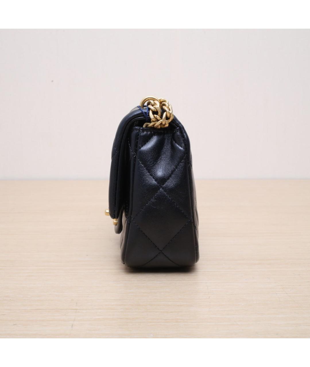 CHANEL Черная кожаная сумка через плечо, фото 5