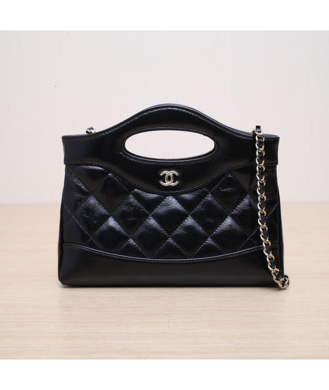 CHANEL Черная кожаная сумка через плечо, фото 3