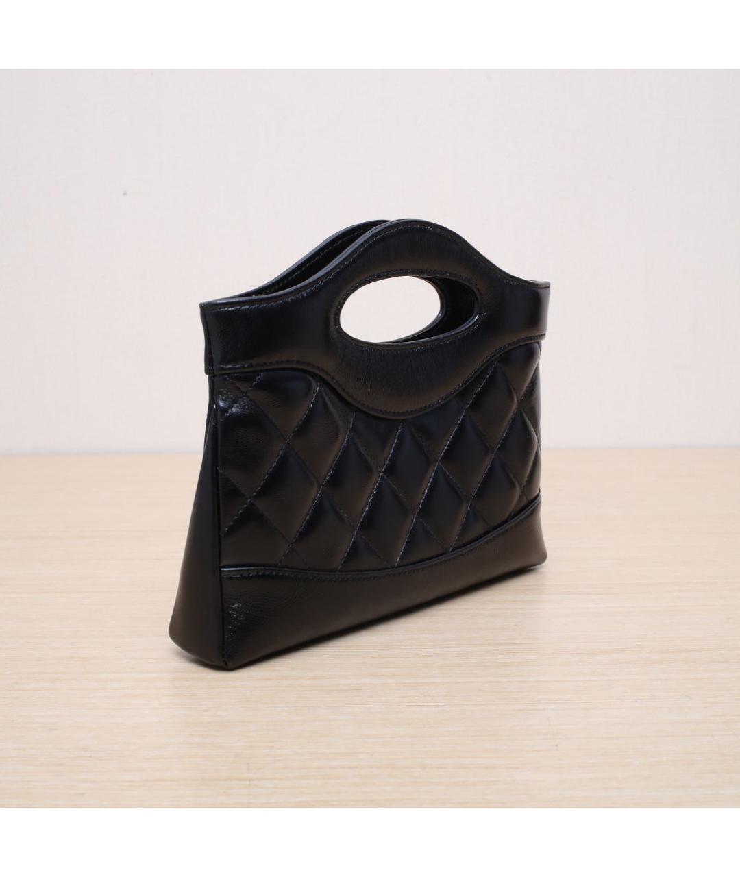 CHANEL Черная кожаная сумка через плечо, фото 6