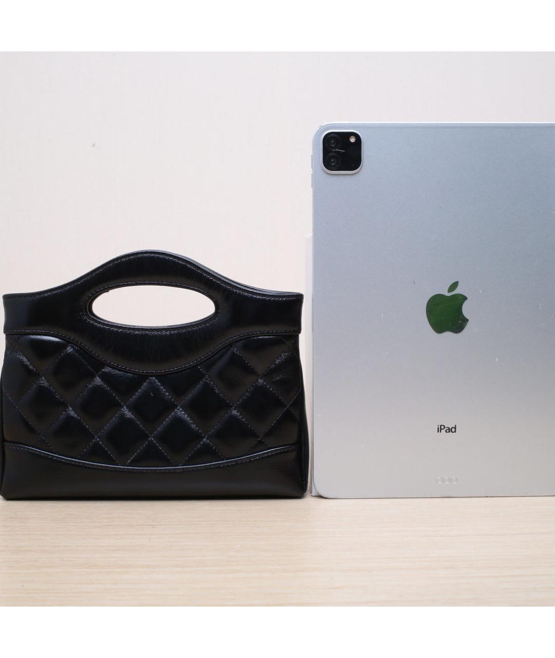 CHANEL Черная кожаная сумка через плечо, фото 7