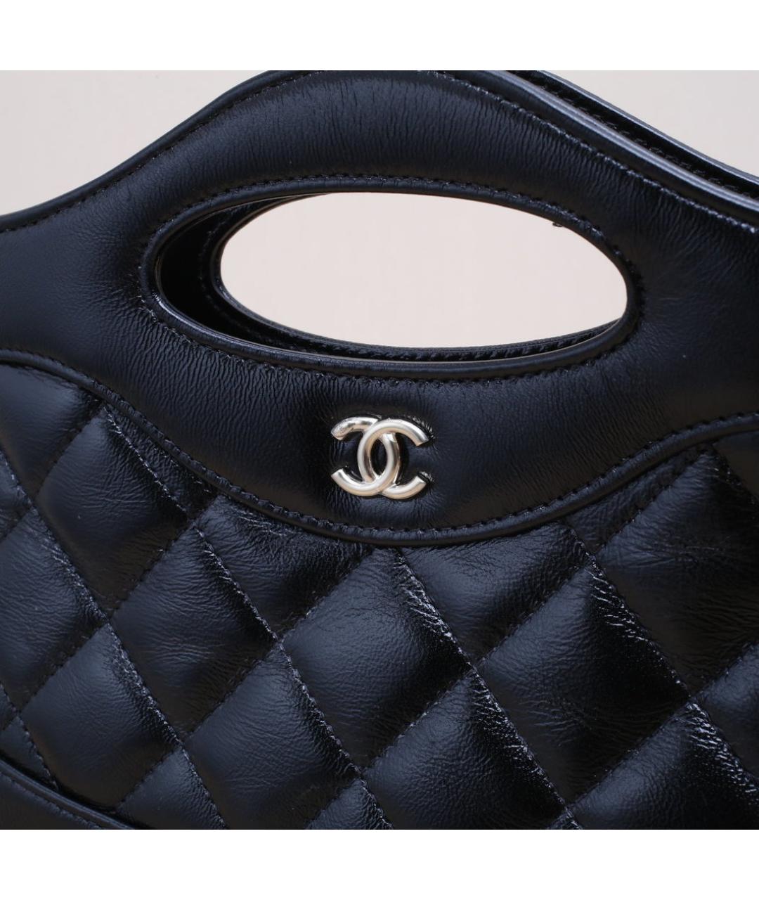 CHANEL Черная кожаная сумка через плечо, фото 8