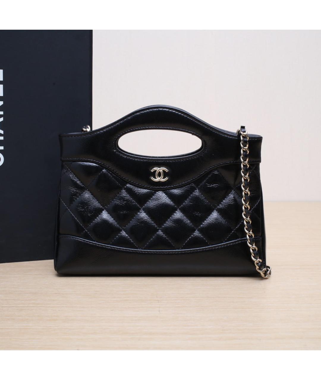 CHANEL Черная кожаная сумка через плечо, фото 2