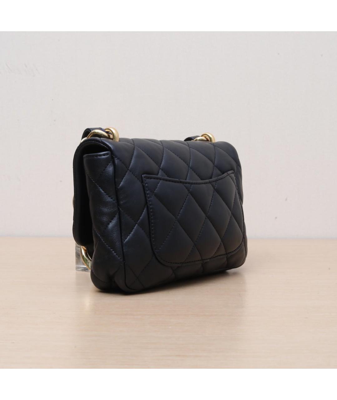 CHANEL Черная кожаная сумка через плечо, фото 6