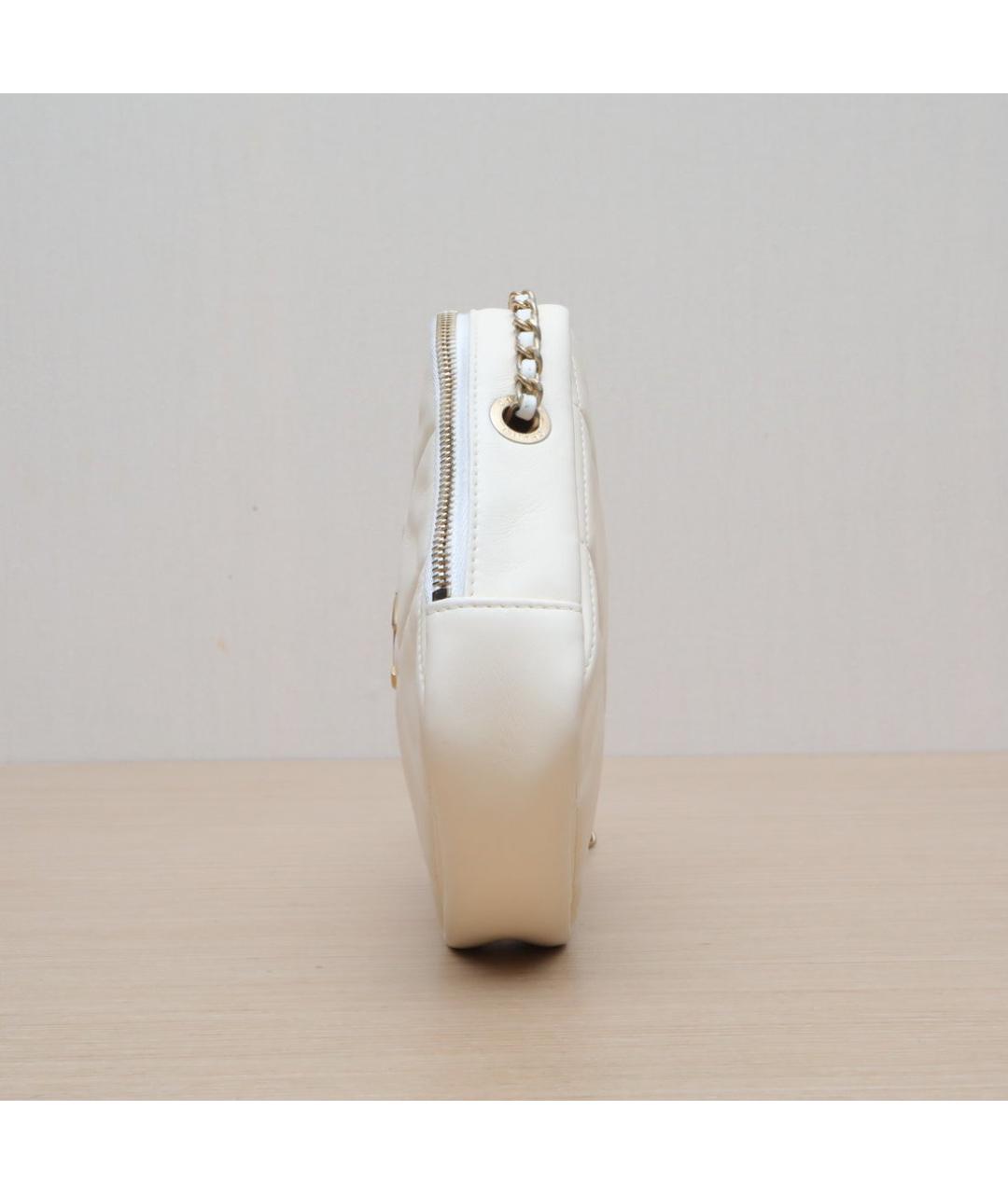 CHANEL Белая кожаная сумка через плечо, фото 5