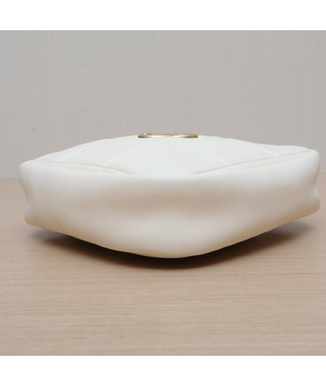 CHANEL Белая кожаная сумка через плечо, фото 9