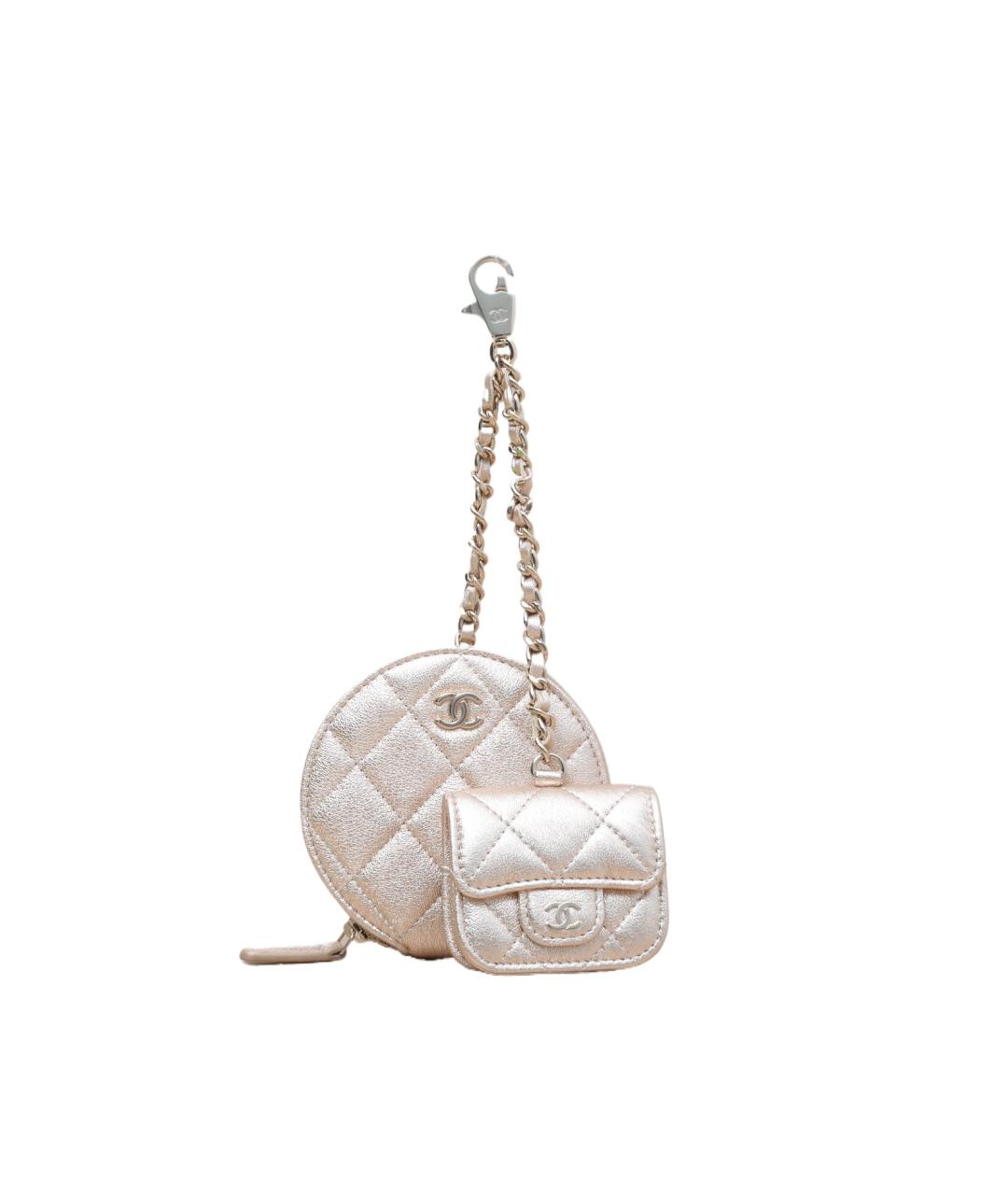 CHANEL Золотая кожаная сумка через плечо, фото 1