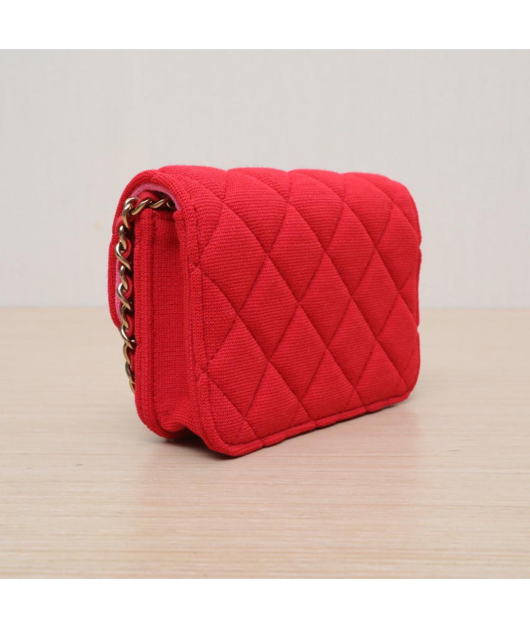 CHANEL Красная сумка через плечо, фото 6
