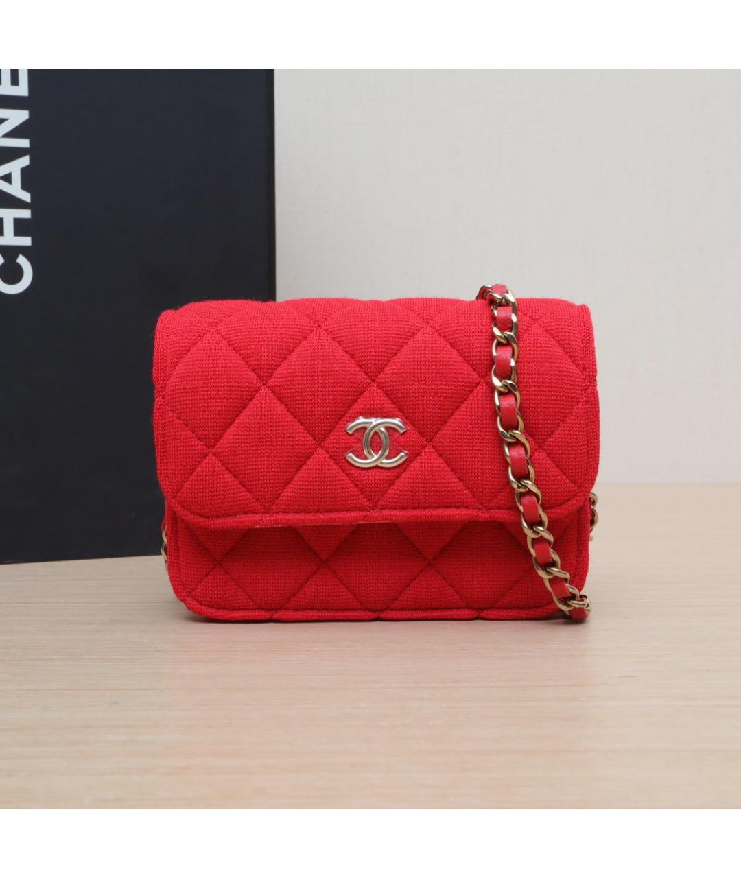 CHANEL Красная сумка через плечо, фото 2