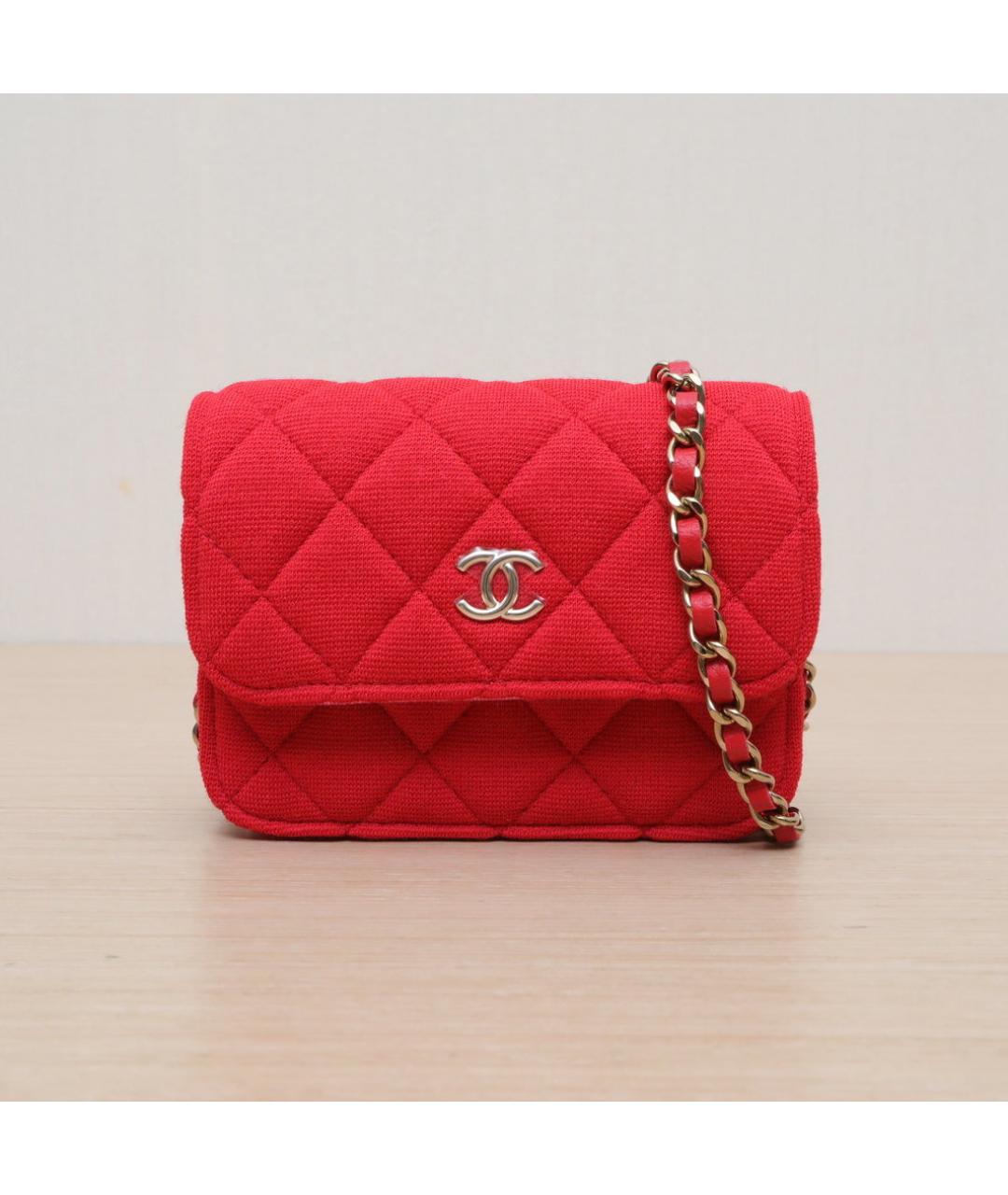 CHANEL Красная сумка через плечо, фото 3