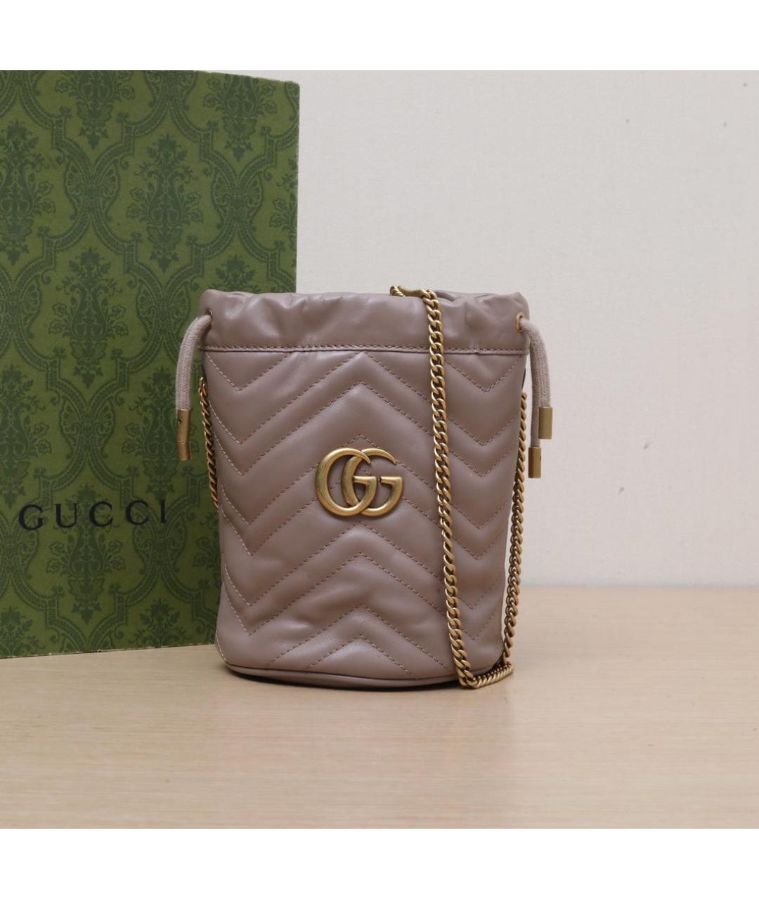 GUCCI Розовая кожаная сумка через плечо, фото 2