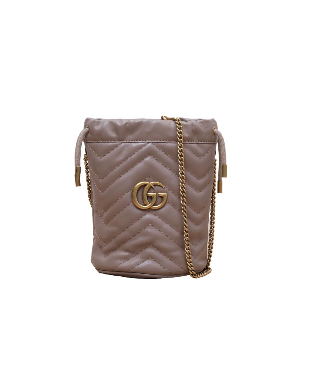 GUCCI Розовая кожаная сумка через плечо, фото 1