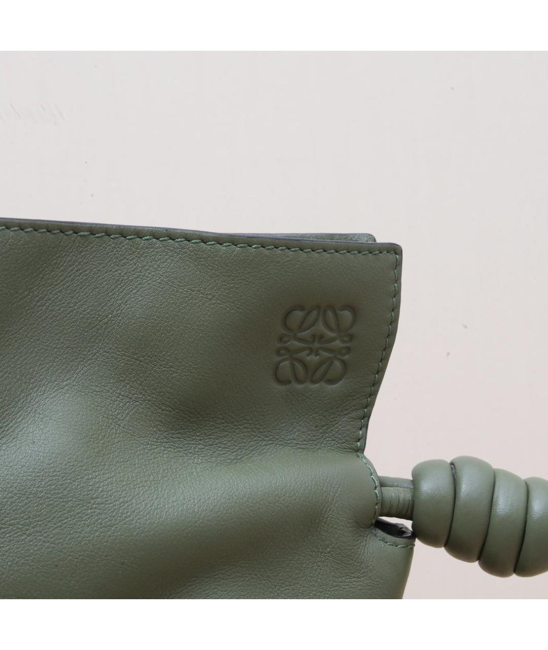 LOEWE Зеленая кожаная сумка через плечо, фото 8