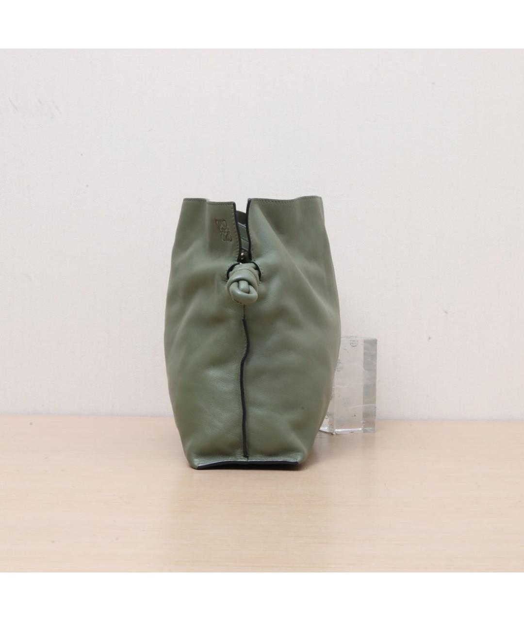 LOEWE Зеленая кожаная сумка через плечо, фото 5