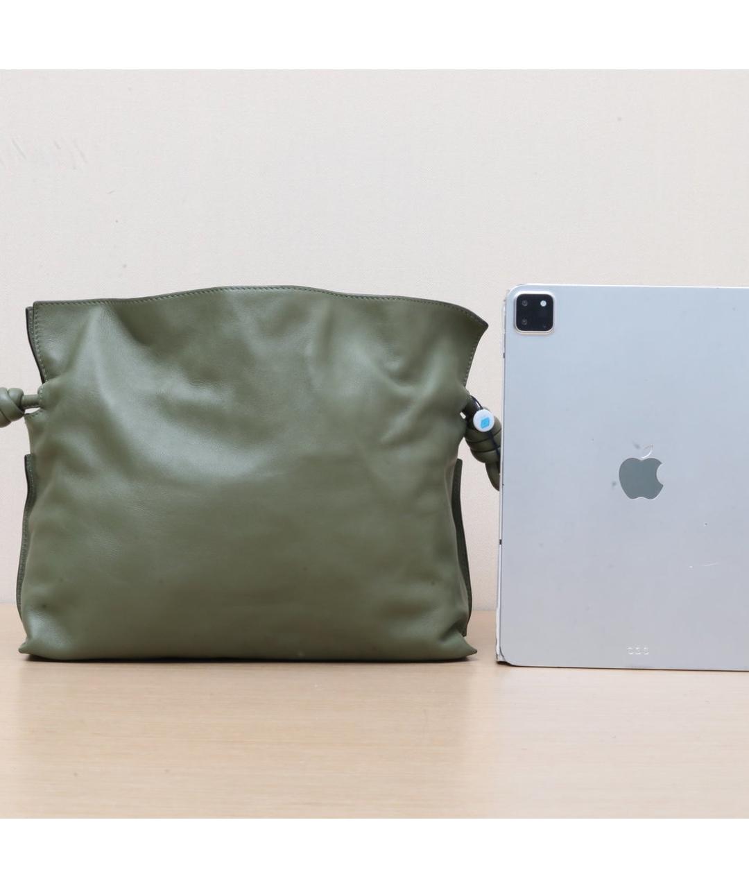 LOEWE Зеленая кожаная сумка через плечо, фото 7