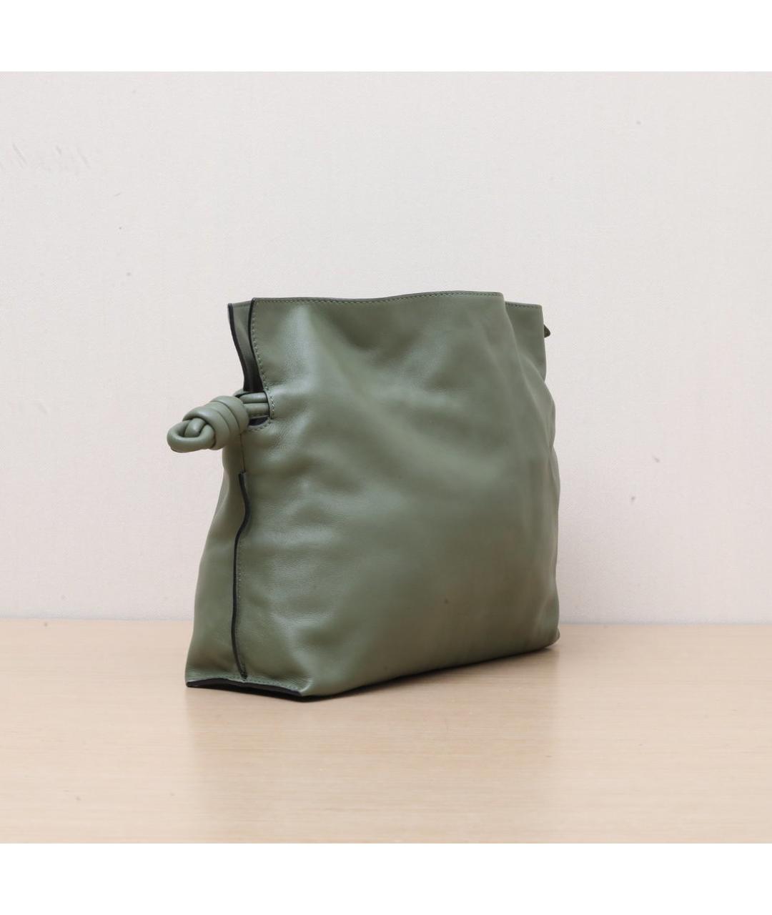 LOEWE Зеленая кожаная сумка через плечо, фото 6