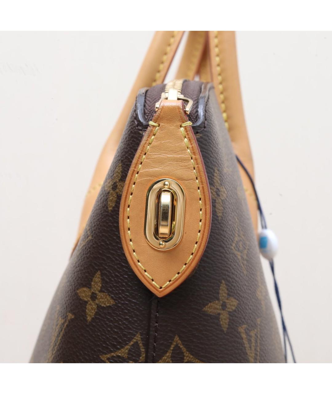 LOUIS VUITTON Коричневая кожаная сумка через плечо, фото 8