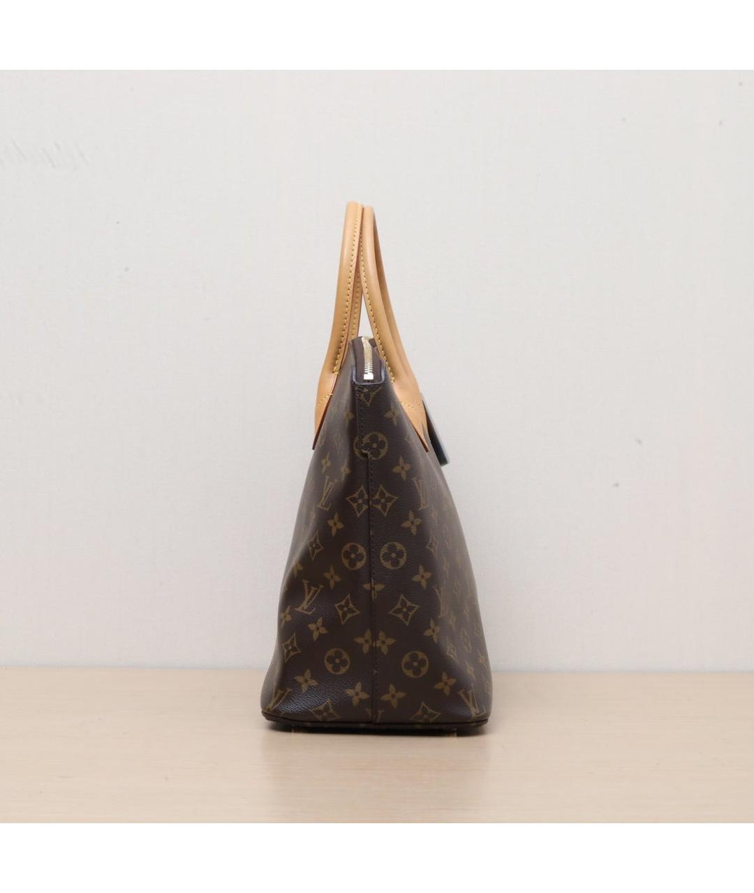 LOUIS VUITTON Коричневая кожаная сумка через плечо, фото 5