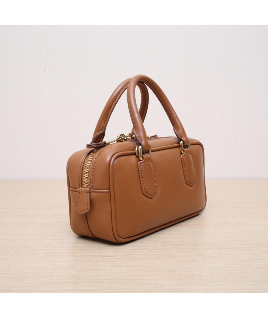 MIU MIU Коричневая кожаная сумка через плечо, фото 6