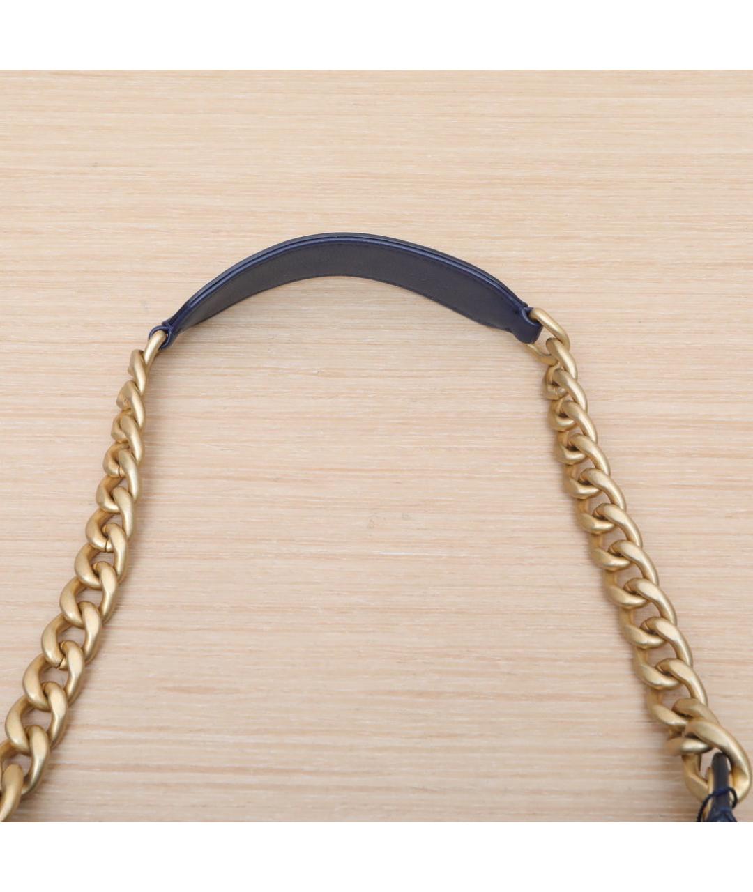 CHANEL Темно-синяя деним сумка через плечо, фото 9