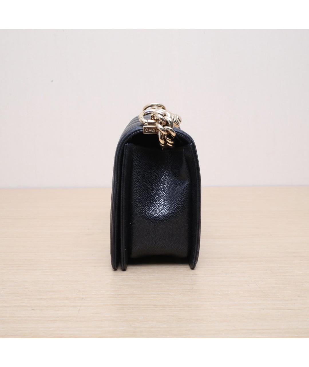 CHANEL Черная кожаная сумка через плечо, фото 5