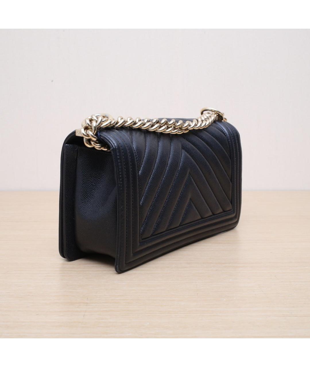 CHANEL Черная кожаная сумка через плечо, фото 6