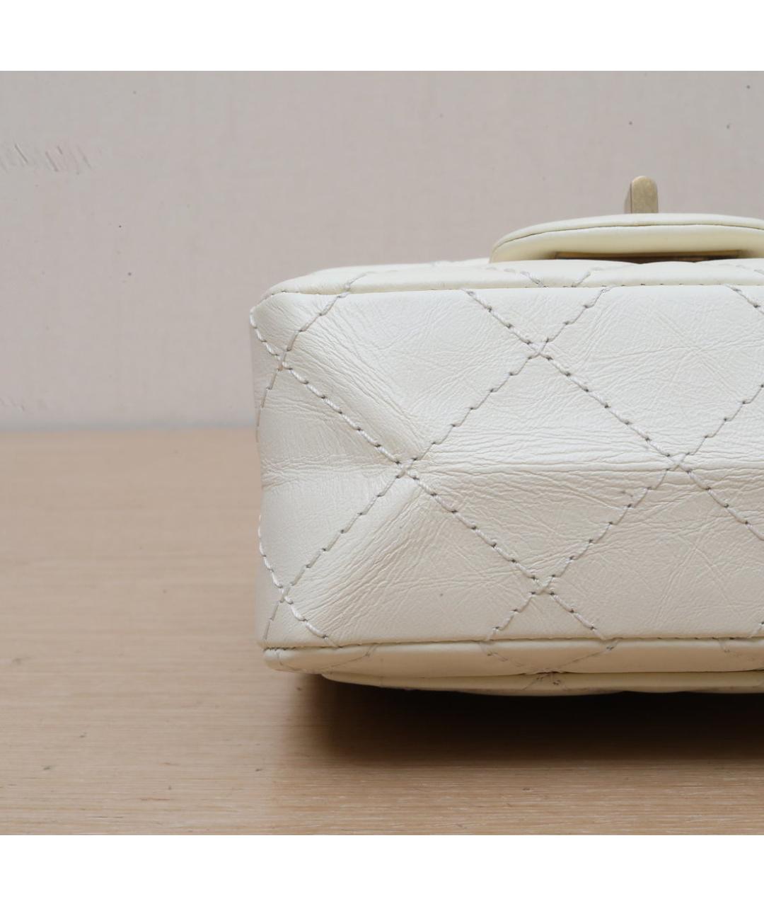 CHANEL Белая кожаная сумка через плечо, фото 9