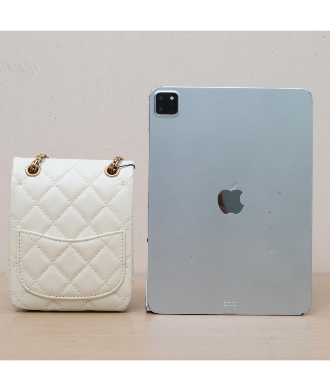 CHANEL Белая кожаная сумка через плечо, фото 7