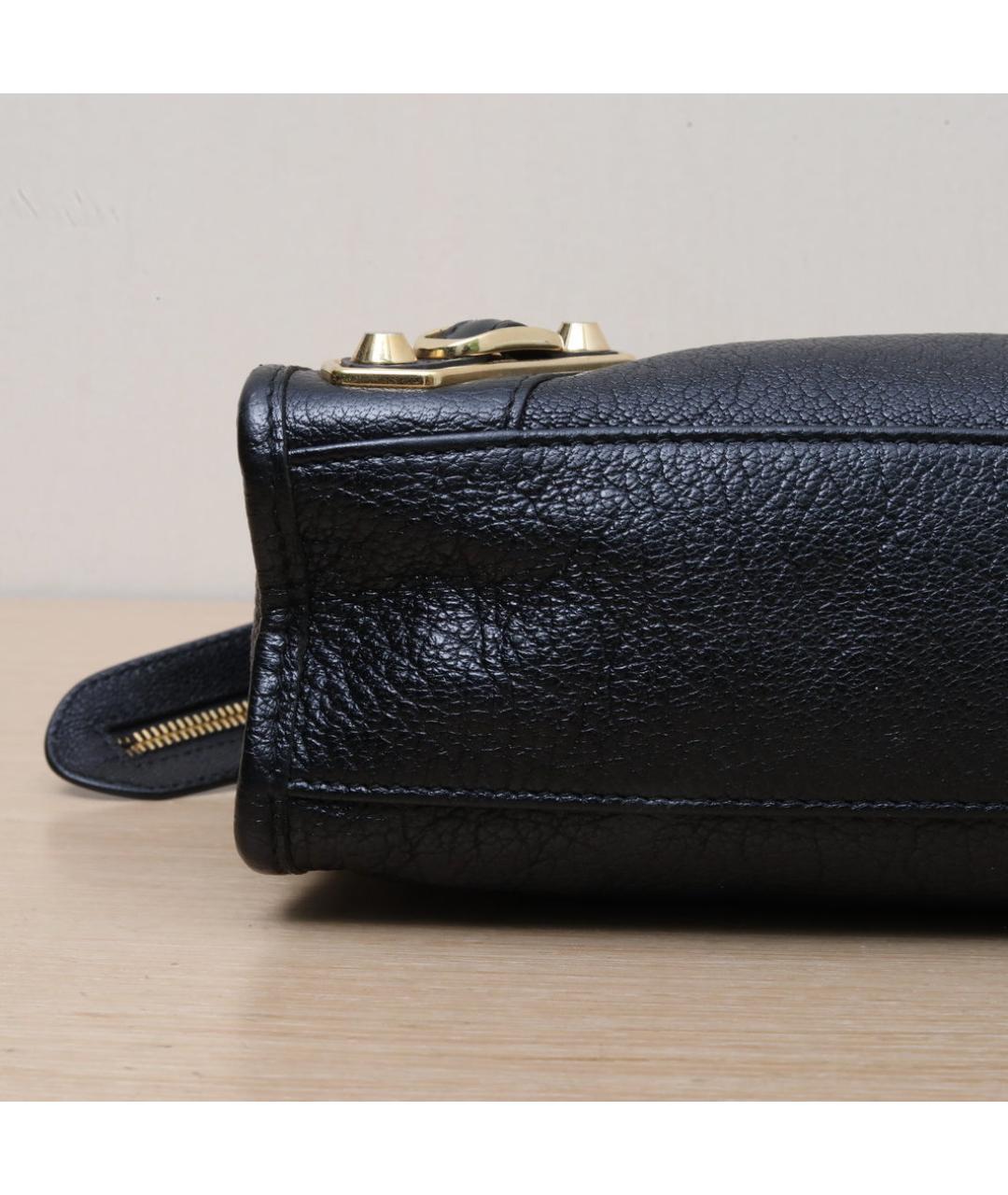 BALENCIAGA Черная кожаная сумка через плечо, фото 9