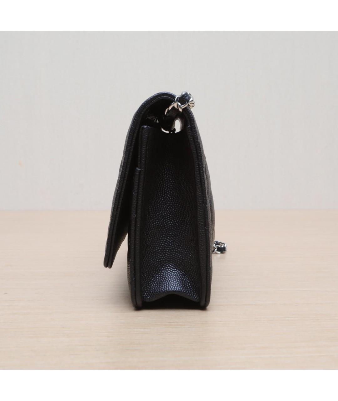 CHANEL Черная кожаная сумка через плечо, фото 5