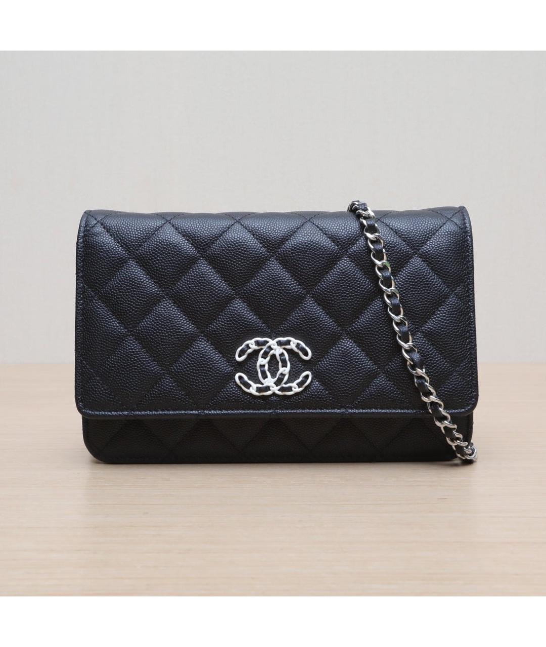 CHANEL Черная кожаная сумка через плечо, фото 3