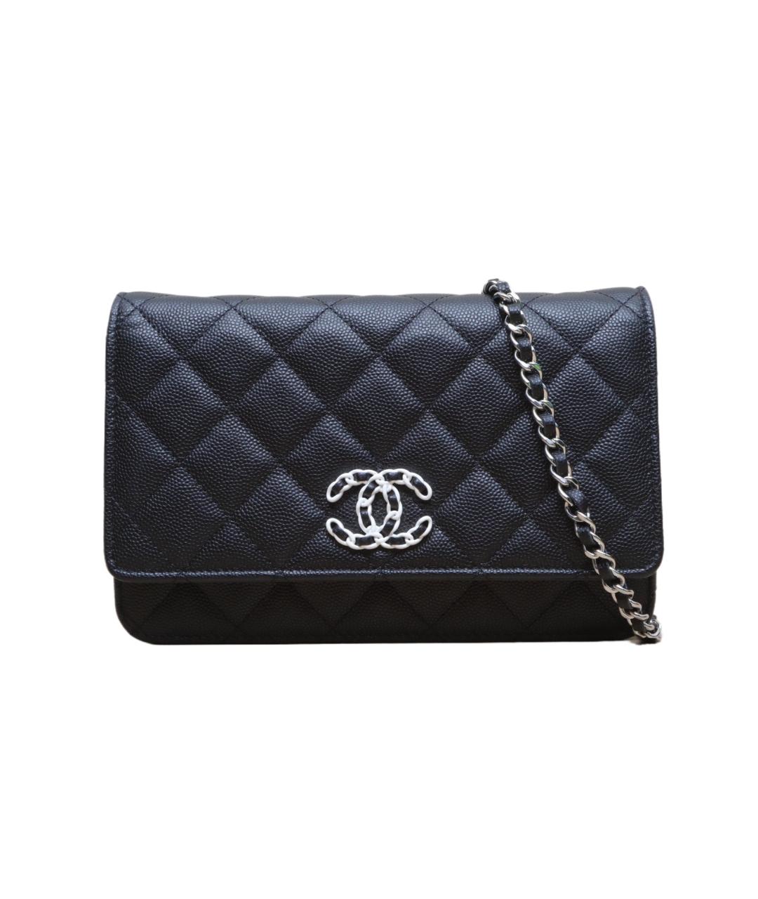 CHANEL Черная кожаная сумка через плечо, фото 1