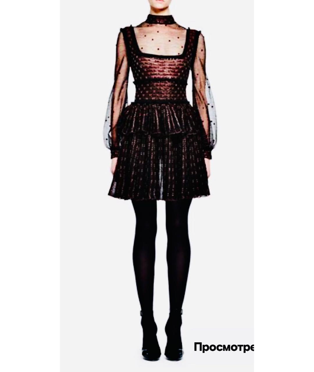 ALEXANDER MCQUEEN Мульти шелковое вечернее платье, фото 5