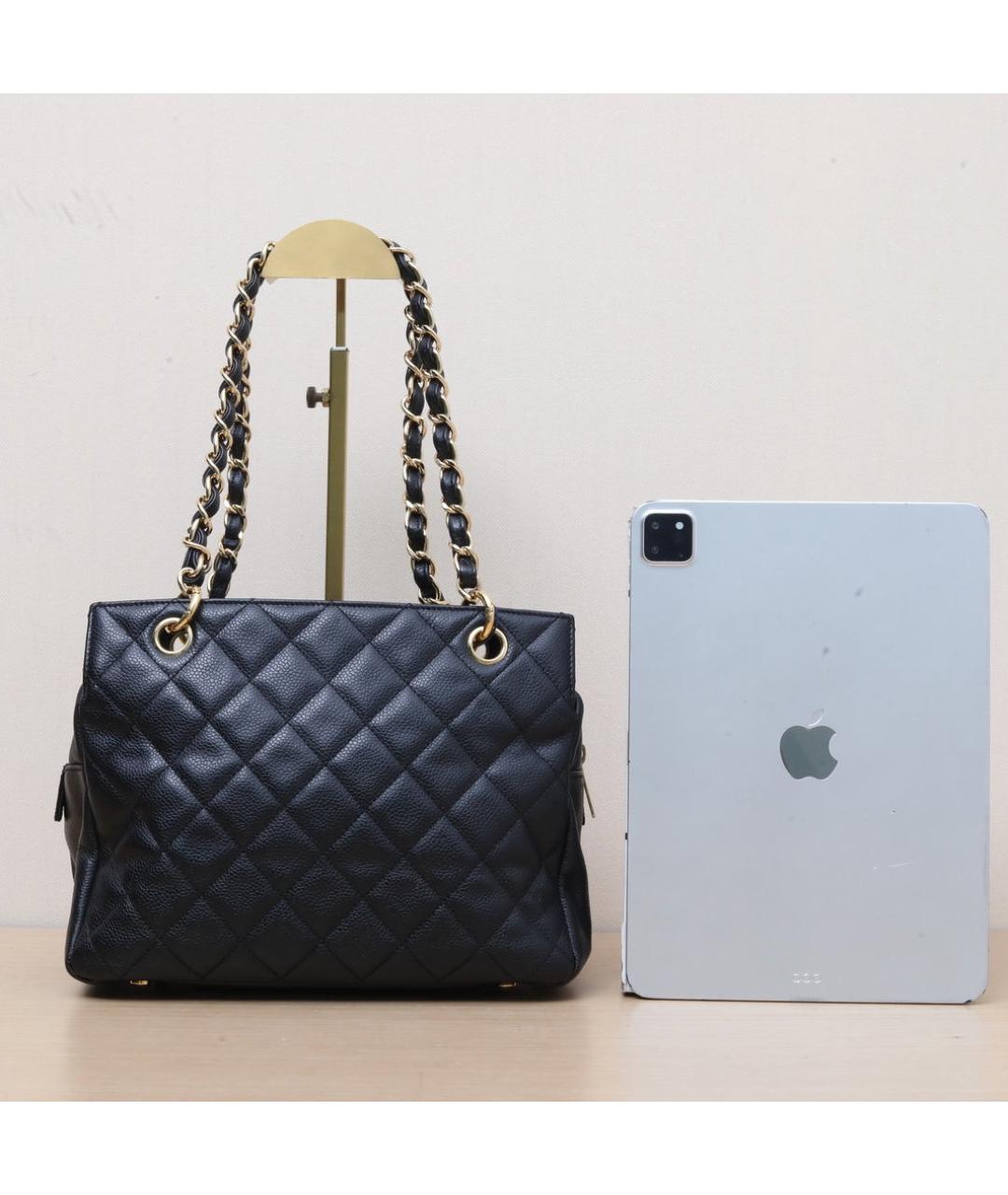 CHANEL Черная кожаная сумка через плечо, фото 7