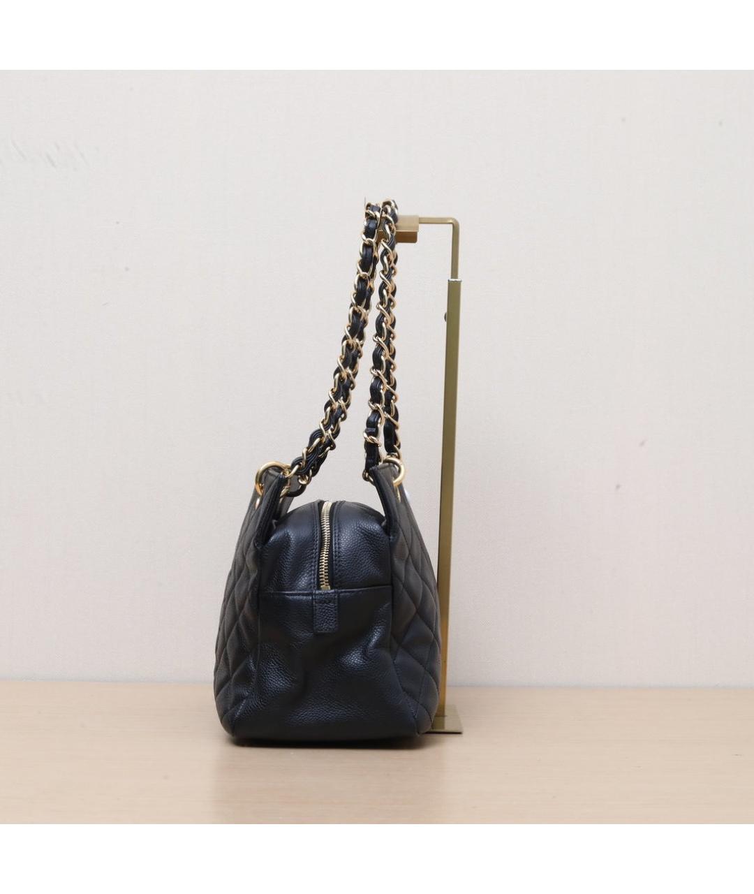 CHANEL Черная кожаная сумка через плечо, фото 5