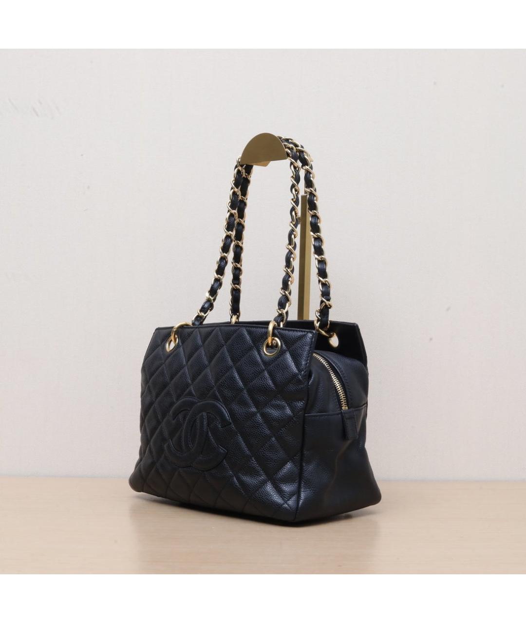 CHANEL Черная кожаная сумка через плечо, фото 4