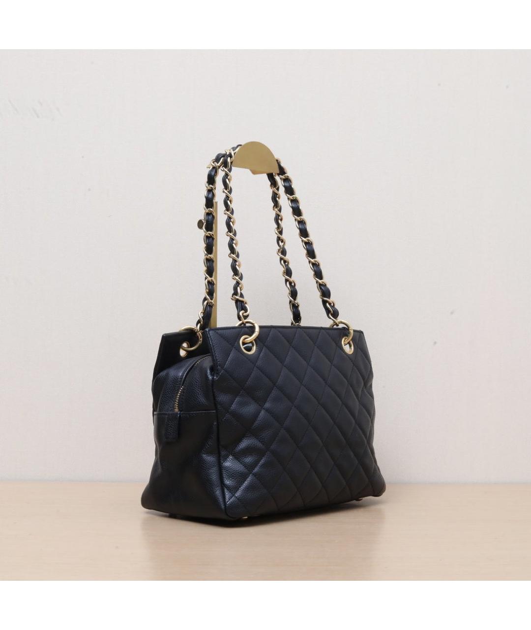 CHANEL Черная кожаная сумка через плечо, фото 6