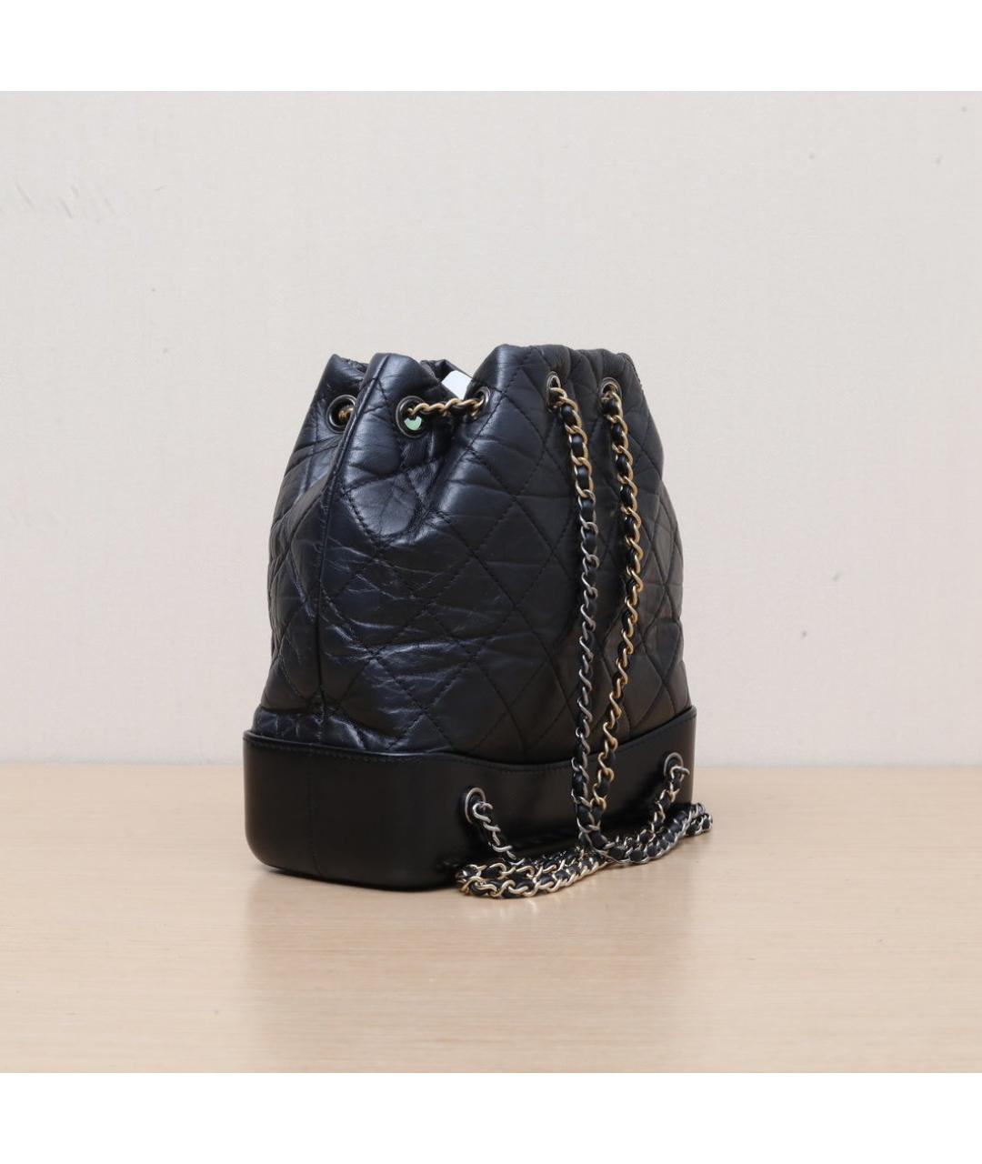 CHANEL Черный кожаный рюкзак, фото 6