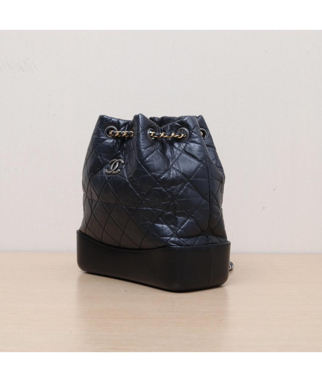 CHANEL Черный кожаный рюкзак, фото 4
