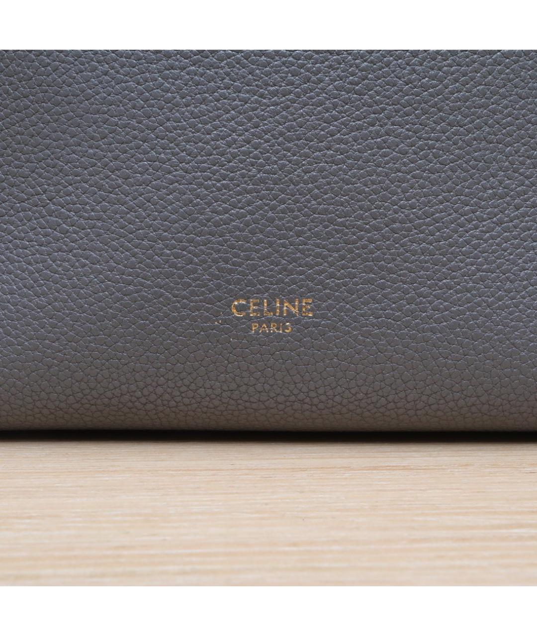 CELINE Серая кожаная сумка через плечо, фото 8