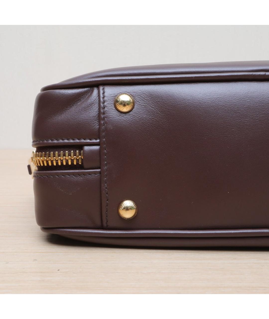 MIU MIU Коричневая кожаная сумка через плечо, фото 9