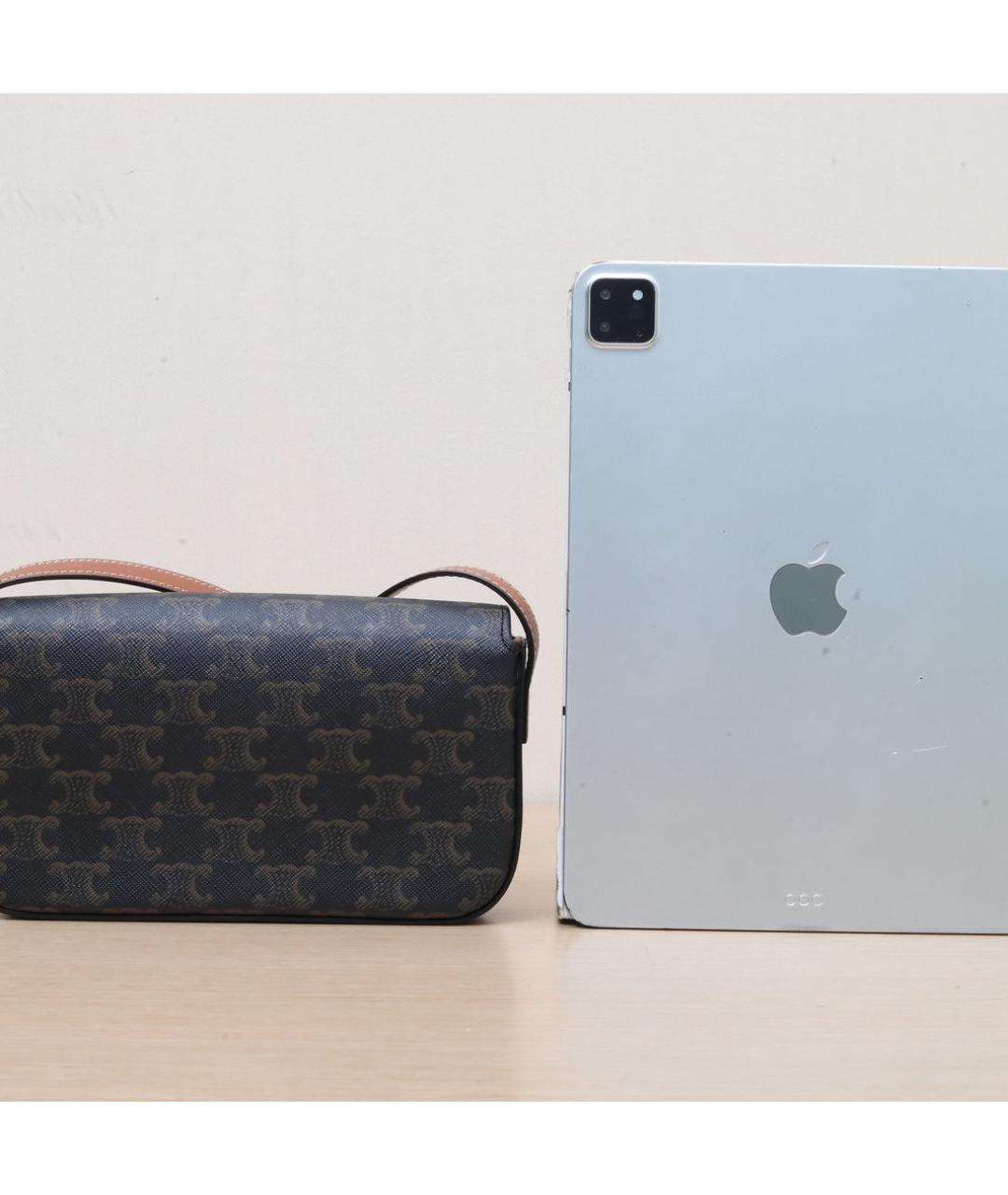 CELINE Черная кожаная сумка через плечо, фото 7