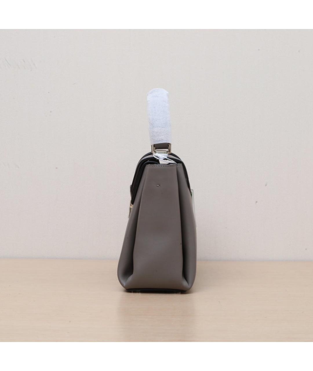 BVLGARI Серая кожаная сумка через плечо, фото 5