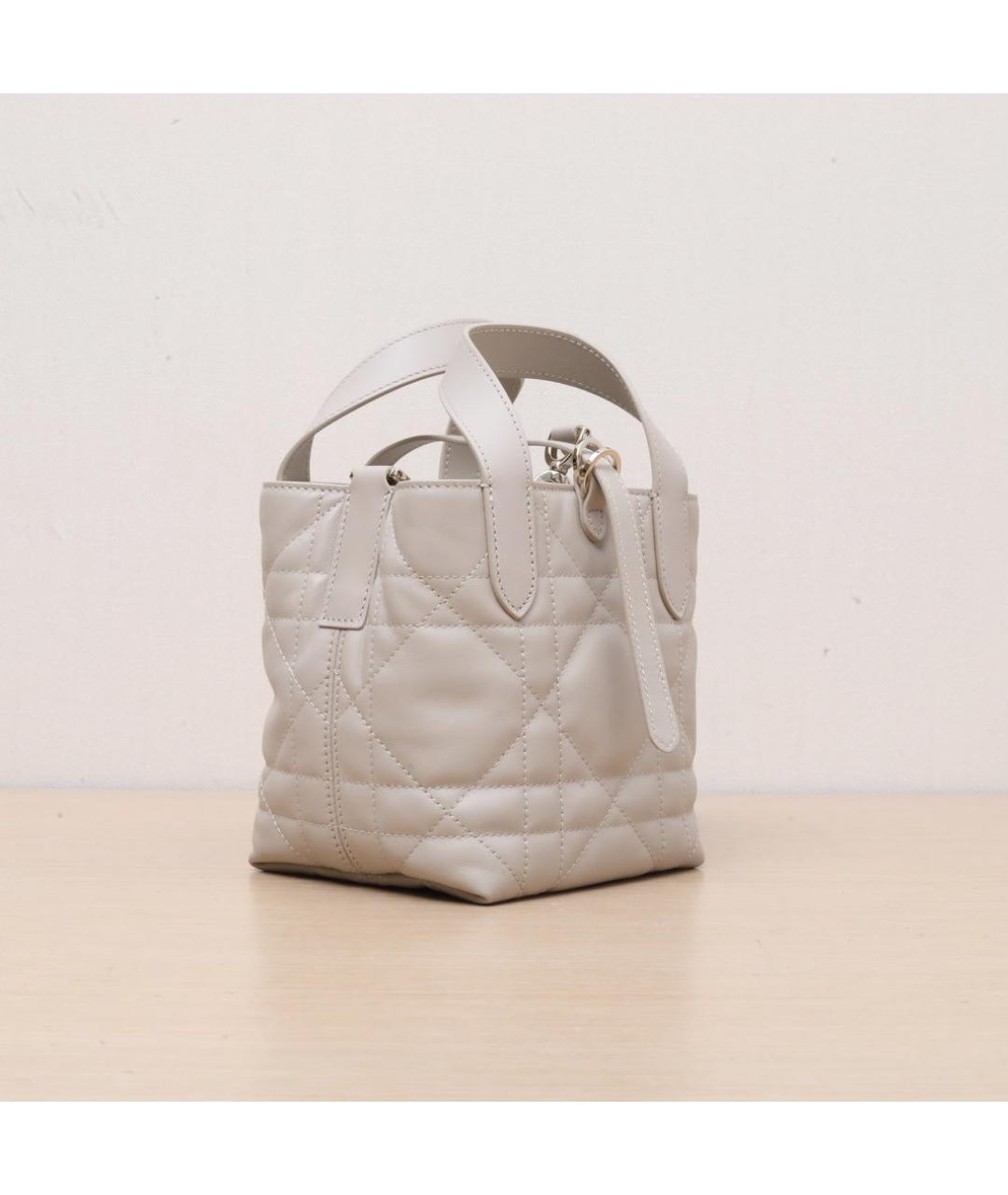 CHRISTIAN DIOR Бежевая кожаная сумка через плечо, фото 6