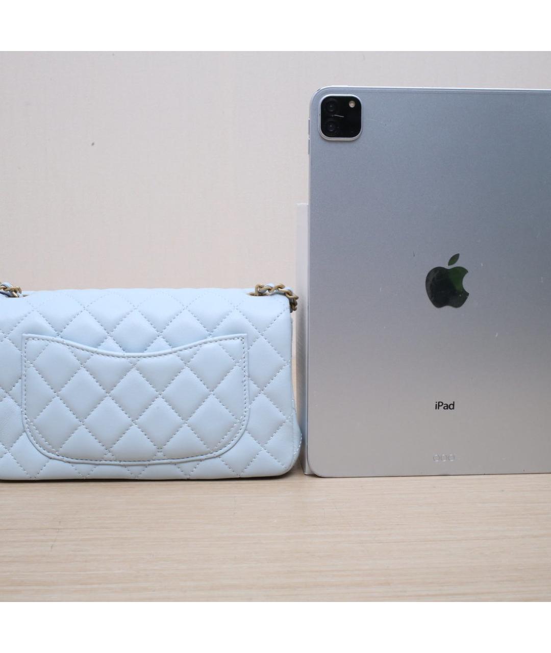 CHANEL Голубая кожаная сумка через плечо, фото 7