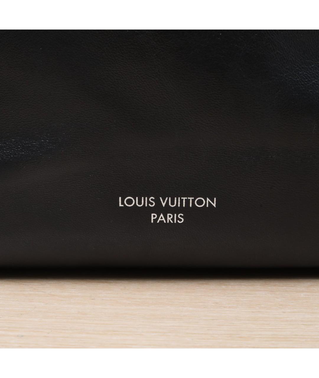 LOUIS VUITTON Черная кожаная сумка через плечо, фото 8