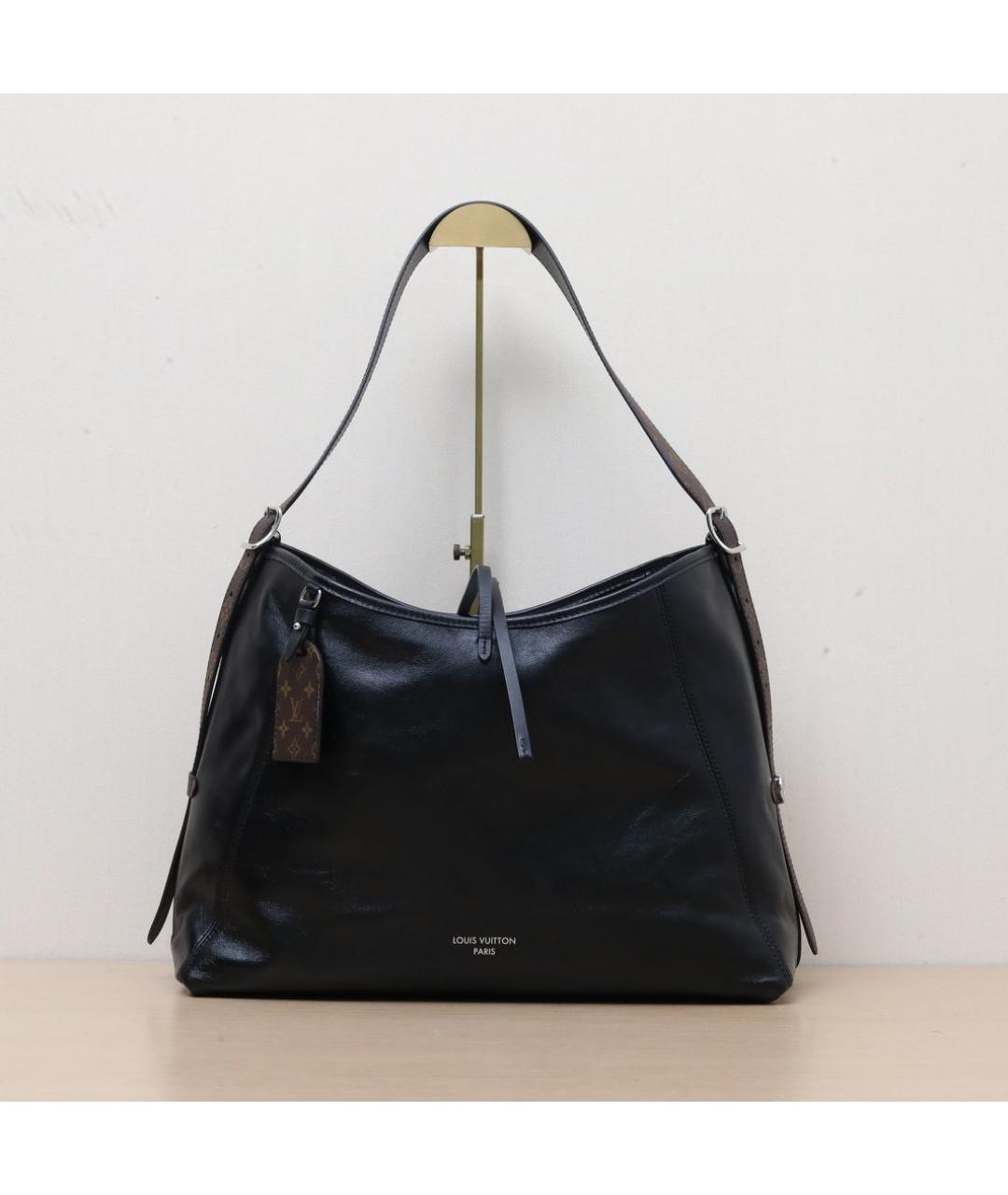 LOUIS VUITTON Черная кожаная сумка через плечо, фото 3